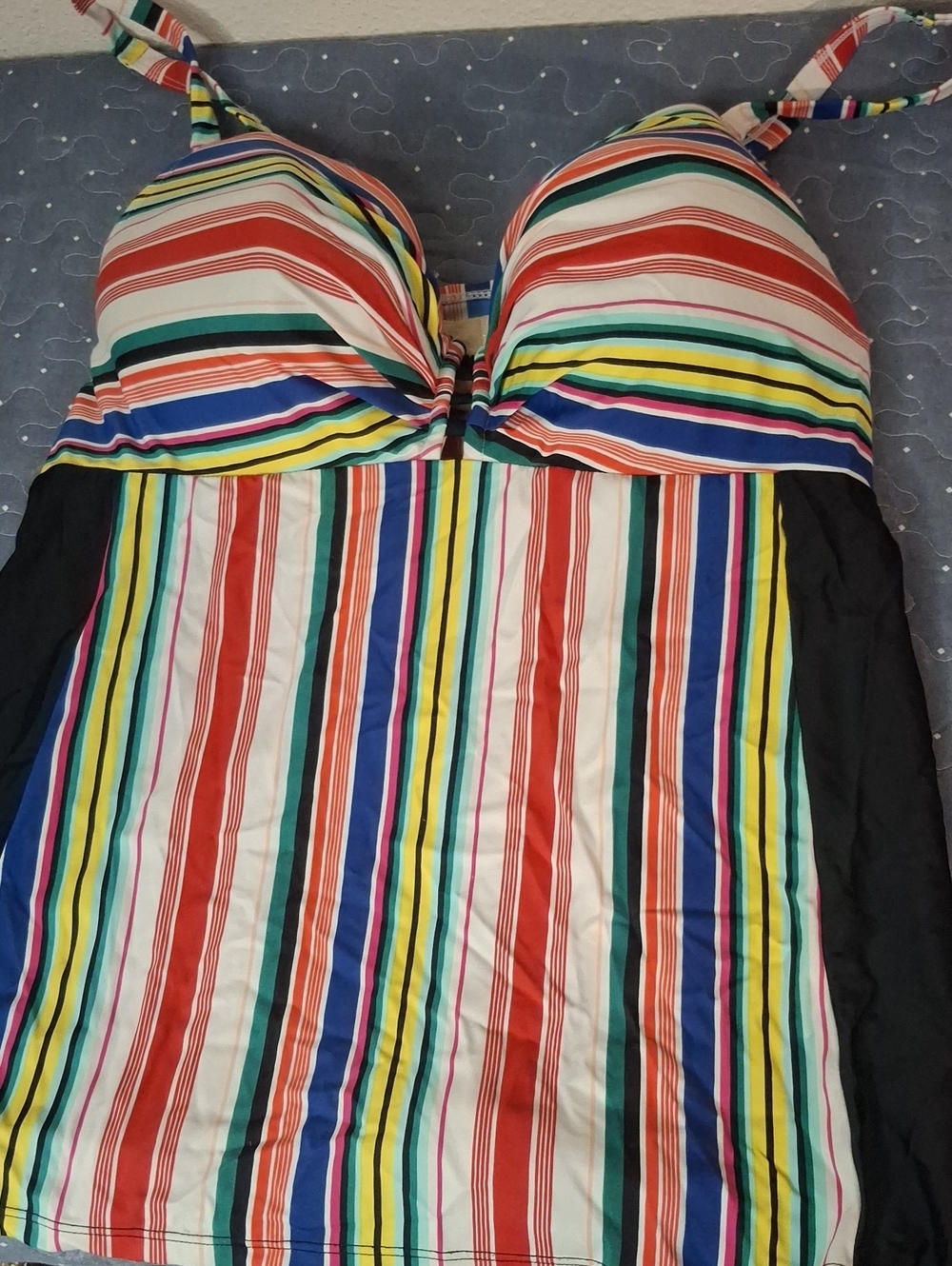 Swim by Cacique Striped Tankini size 42C